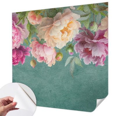 Fotobehang voor kinderkamer met een bloemig en elegant dessin