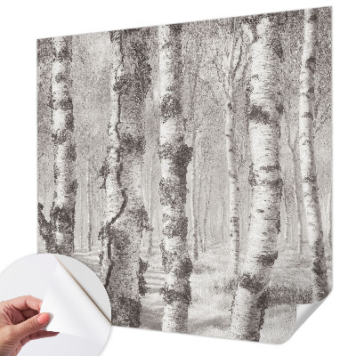 3D fotobehang Berkenbos