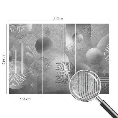 Fotobehang kinderkamer met een abstracte, elegante afbeelding