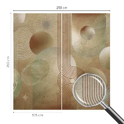 Fotobehang voor de kinderkamer met een geometrisch patroon