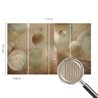 Fotobehang voor de kinderkamer met een geometrisch patroon