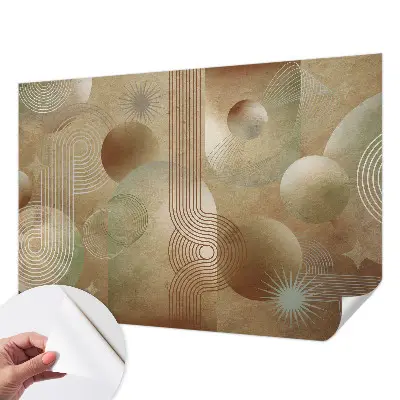 Fotobehang voor de kinderkamer met een geometrisch patroon