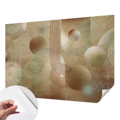 Fotobehang voor de kinderkamer met een geometrisch patroon
