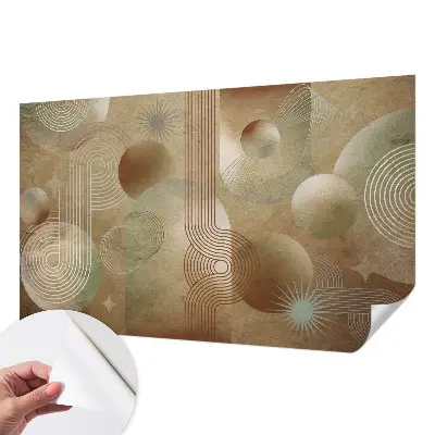 Fotobehang voor de kinderkamer met een geometrisch patroon