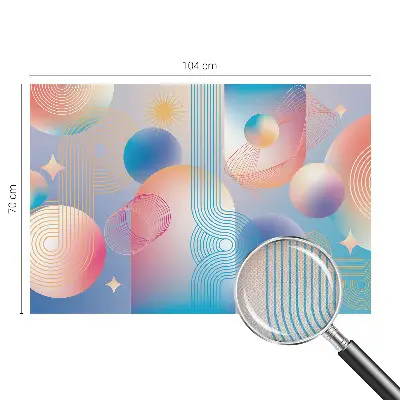 Fotobehang tienerkamer met een kleurrijke abstracte print