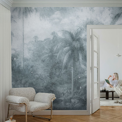 Fotobehang zelfklevend met tropische vegetatie