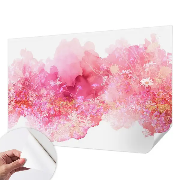 Zelfklevend fotobehang op maat met een bloemenpatroon