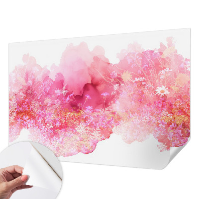 Zelfklevend fotobehang op maat met een bloemenpatroon