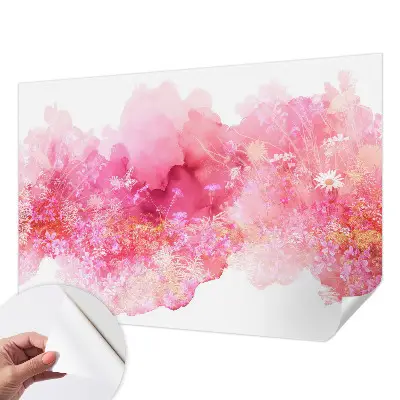 Zelfklevend fotobehang op maat met een bloemenpatroon