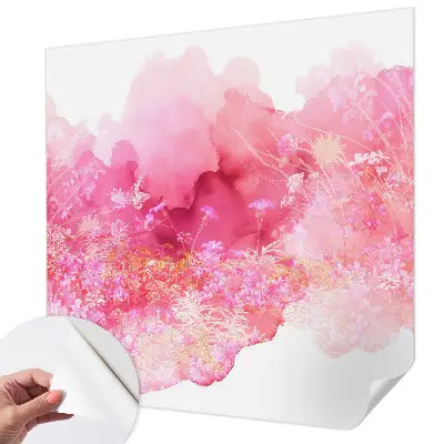 Zelfklevend fotobehang op maat met een bloemenpatroon