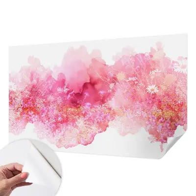 Zelfklevend fotobehang op maat met een bloemenpatroon