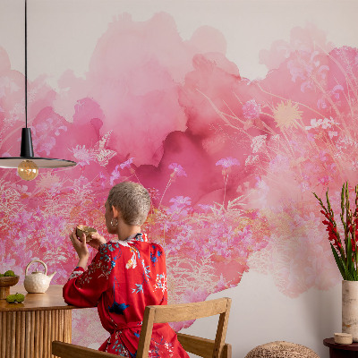 Zelfklevend fotobehang op maat Bloemenpatroon