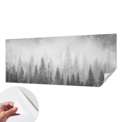 3D fotobehang met een bosmistmotief
