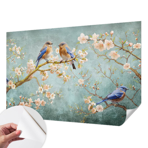 Fotobehang kinderkamer Lente vogels