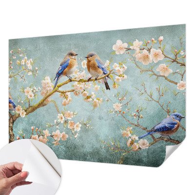Fotobehang kinderkamer Lente vogels
