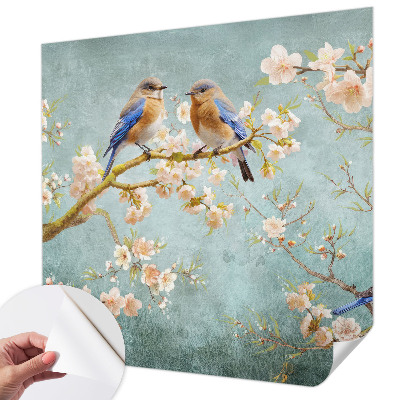 Fotobehang kinderkamer Lente vogels