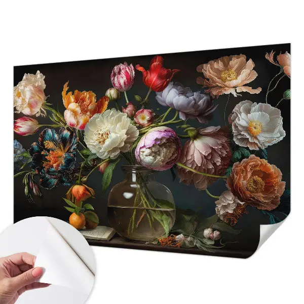 Fotobehang voor de kinderkamer met een bloemenboeket