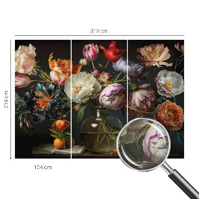 Fotobehang voor de kinderkamer met een bloemenboeket