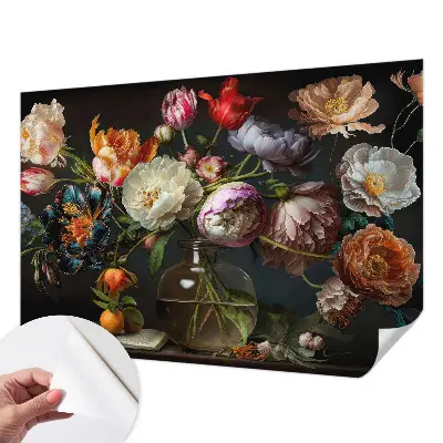 Fotobehang voor de kinderkamer met een bloemenboeket