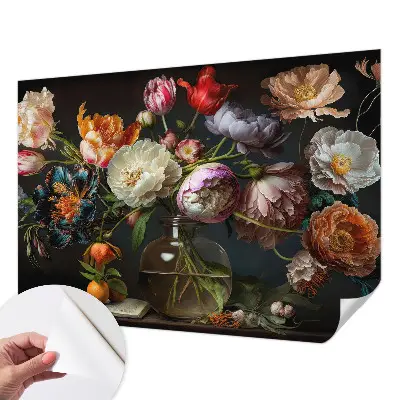 Fotobehang voor de kinderkamer met een bloemenboeket