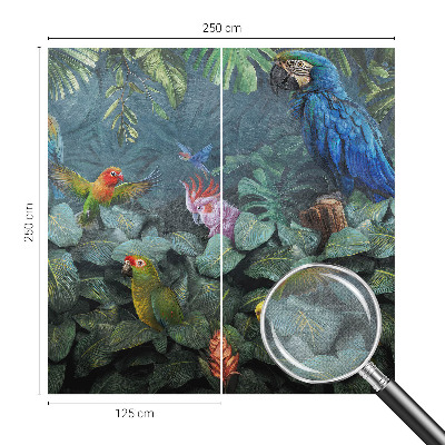 Fotobehang tienerkamer met een exotische jungleprint