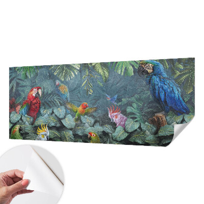 Fotobehang tienerkamer met een exotische jungleprint