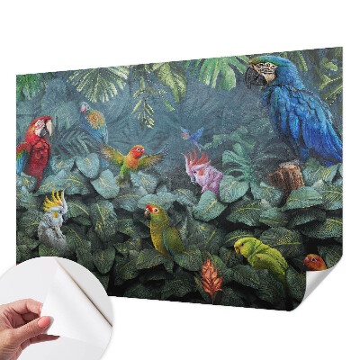 Fotobehang tienerkamer met een exotische jungleprint