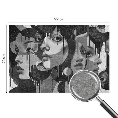 Foto behang voor de keuken Vrouwengezichten