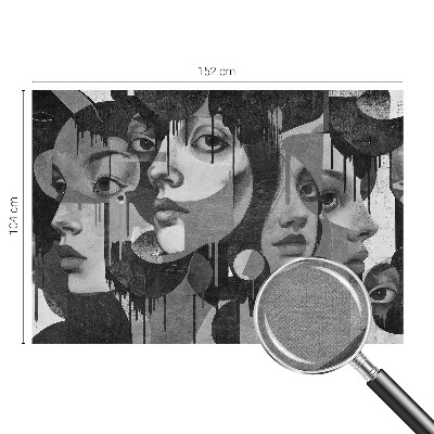 Foto behang voor de keuken Vrouwengezichten