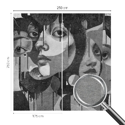 Foto behang voor de keuken Vrouwengezichten