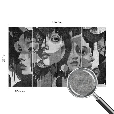 Foto behang voor de keuken Vrouwengezichten