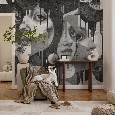 Foto behang voor de keuken Vrouwengezichten