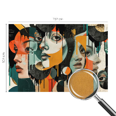 Zelfklevend fotobehang Kleurrijke gezichten