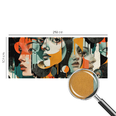 Zelfklevend fotobehang Kleurrijke gezichten