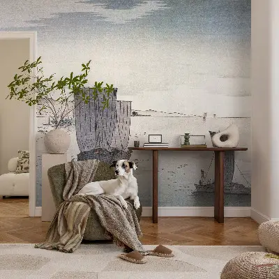 Fotobehang zelfklevend met een maritiem landschap als print