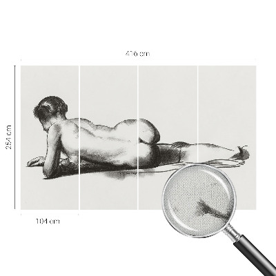 Zelfklevend fotobehang op maat Een subtiele daad