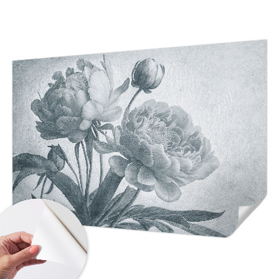 Foto behang voor de kinderkamer met een bloemenchique ontwerp