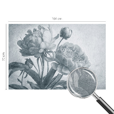 Foto behang voor de kinderkamer met een bloemenchique ontwerp