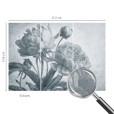 Foto behang voor de kinderkamer met een bloemenchique ontwerp