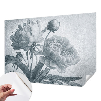Foto behang voor de kinderkamer met een bloemenchique ontwerp