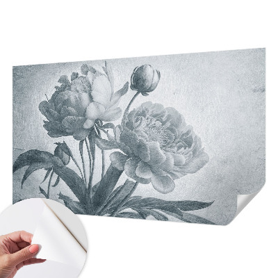 Foto behang voor de kinderkamer met een bloemenchique ontwerp