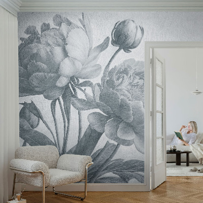 Foto behang voor de kinderkamer met een bloemenchique ontwerp