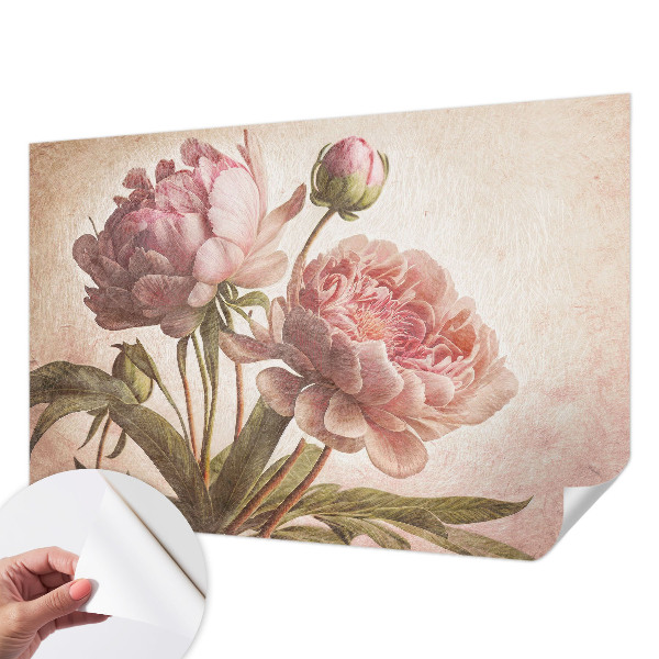 3D fotobehang Delicate pioenrozen