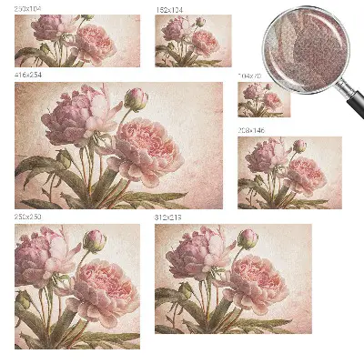 3D fotobehang met delicate pioenrozen