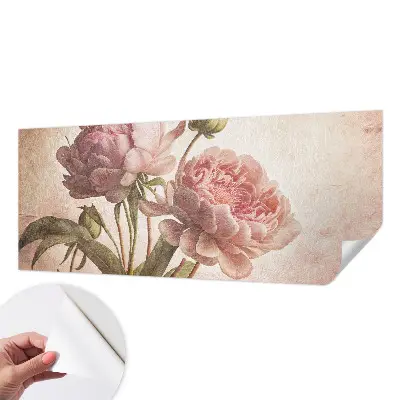 3D fotobehang met delicate pioenrozen