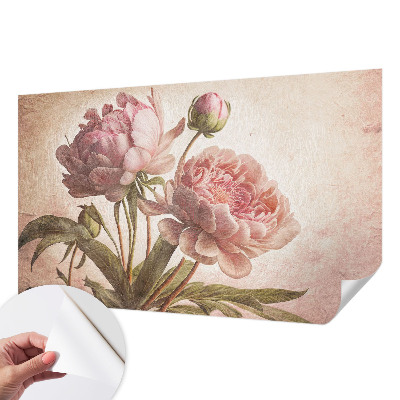 3D fotobehang Delicate pioenrozen