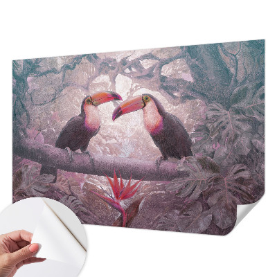 Fotobehang kinderkamer met een exotisch dierenstel