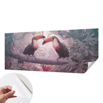 Fotobehang kinderkamer met een exotisch dierenstel