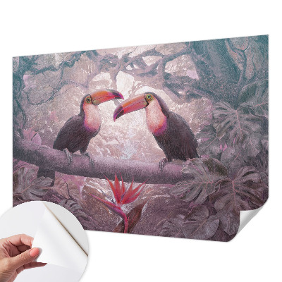 Fotobehang kinderkamer met een exotisch dierenstel