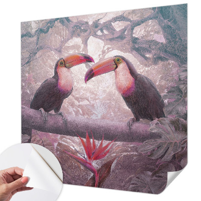 Fotobehang kinderkamer met een exotisch dierenstel